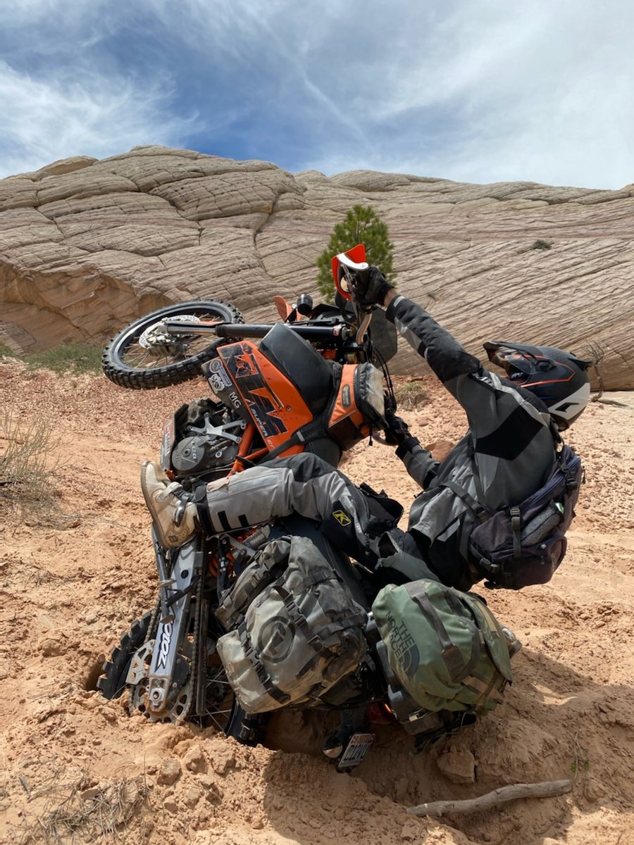 Tyler Astrope on an adventure ride in the Utah backcountry